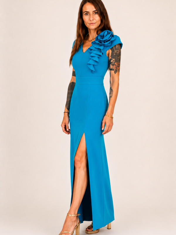 Niebieska sukienka maxi Rosalie Rose