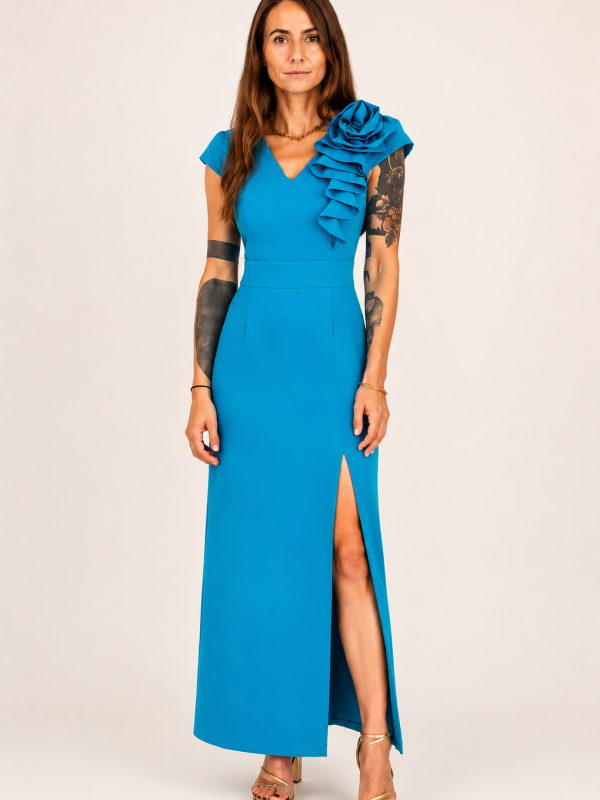 Niebieska sukienka maxi Rosalie Rose
